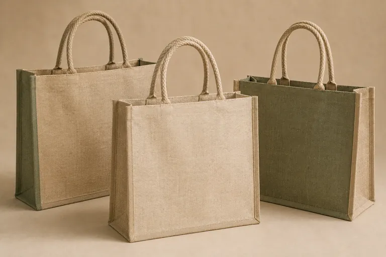 Juco bags blending jute and cotton fibres